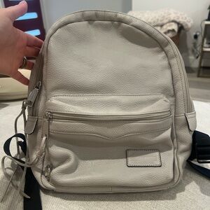 Rebecca Minkoff Cream Pebbled Leather Backpack | Like New | Adjustable Straps